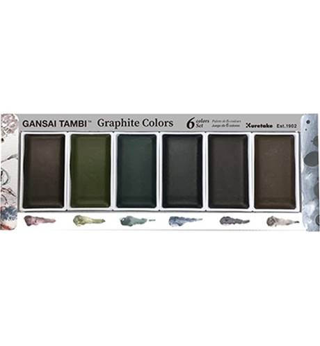 Palette aquarelle - Gansai Tambi - 6 couleurs Set graphite