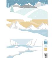 Papier à découper - Eline's backgrounds Snow & Ice