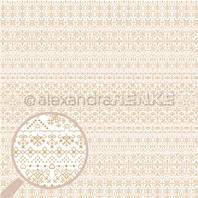 Papier - Embroidery pattern Gold beige