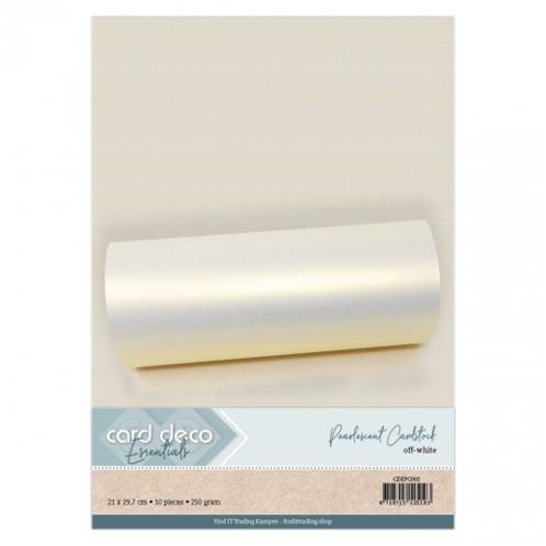 10 Pearlescents Cardstock - Off White