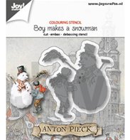 Die - Anton Pieck - Boy makes a snowman