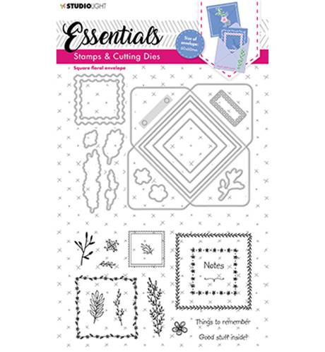 Dies et tampons - Essentials - Square floral envelope