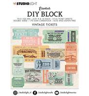DIY Block - Vintage Tickets