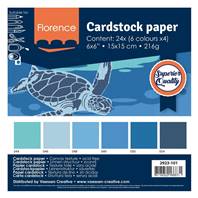 Cardstock paper - 15 x 15 - Bleu