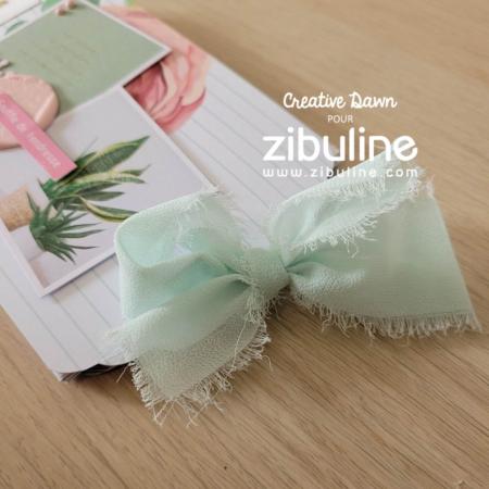 Zibuline-Ruban mousseline de soie - Mint-Ruban et Ficelle