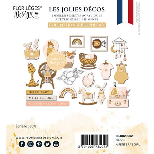 Florilèges design-Les Jolies Décos - A Petits Pas - Girl-Petit sujet