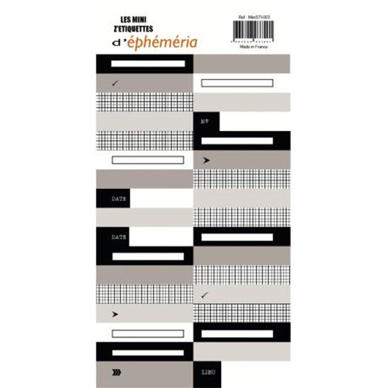 Stickers - Mini étiquettes - noir / beige