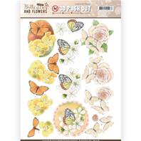 Papier 3D - Butterflies and Flowers
