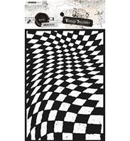 Pochoir - Vintage Treasures - Checkered