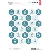 Stickers alphabet - Glacier et Paon