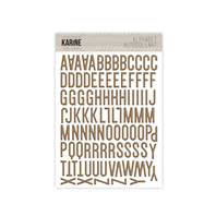 Alphabet stickers - Marron glacé - Nude and wild