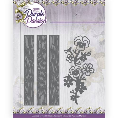 Die - Purple passion - Fence with pansies