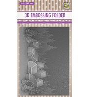 3D embossing Folder A6 - Snowy Village