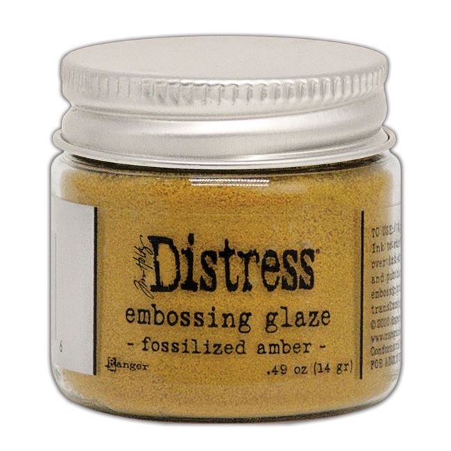 Distress Embossing Glaze - Fossilized amber