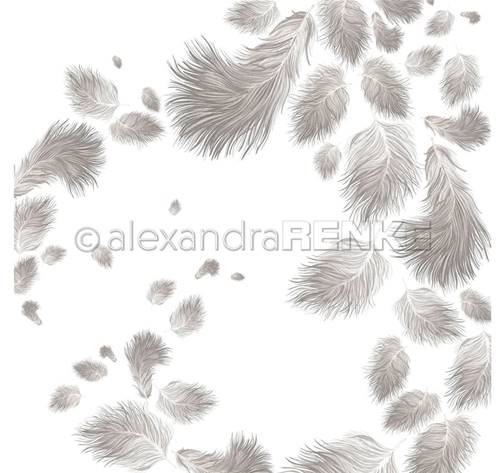 Papier - Fluffy feathers dark gray