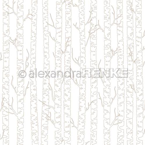 Papier - birch-trees outline