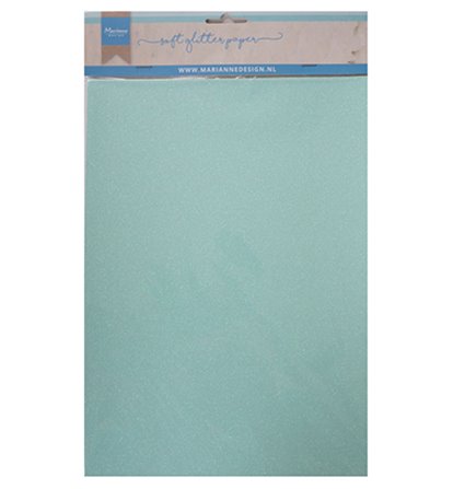 Soft Glitter Paper - Mint - A4