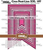 Dies - Crea-Nest-Lies XXL 137 -Fishtail banner with little stripes - Fanions