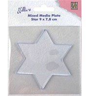 Mix media Plate Star - 9 x 7,8 cm