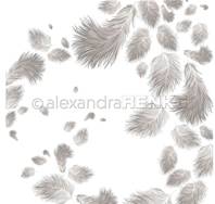 Papier - Fluffy feathers dark gray
