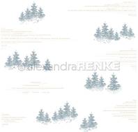 Papier - Merveilleux Noël - Fir Forest Typo Twilight Blue