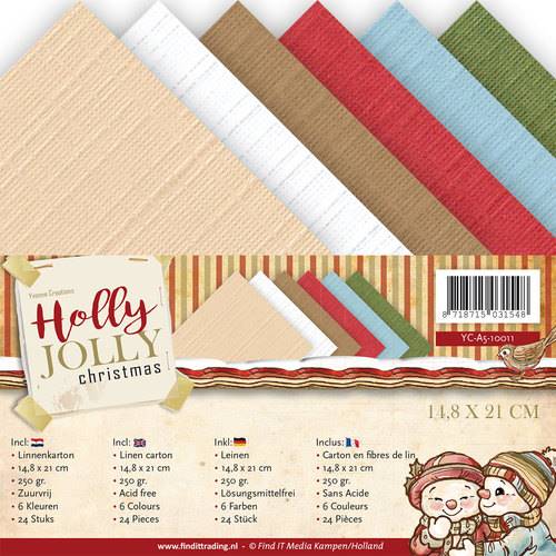Lot de cartes A5 - Holly Jolly Christmas