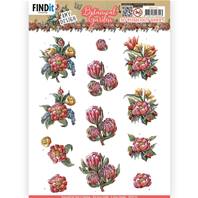 Papier 3D - Botanical Garden - Red Protea