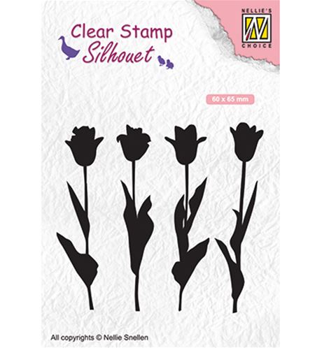 Clear stamp - Silhouet - Tulips