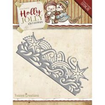 Die - Holly Jolly Snowflake Border