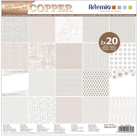 set de papiers foil - Copper
