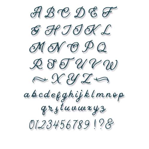 Die Thinlits - Scripted alphabet