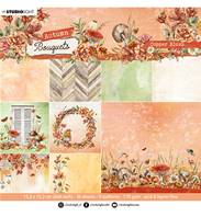 Paper pad 15 x 15 cm - Copper Blush Autumn Bouquet - 107