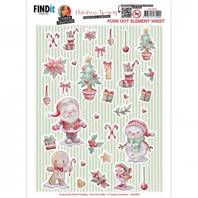 Papier Push Out - 3D - Christmas Scenery - Small Elements A