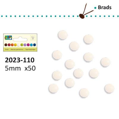 Brads 5 mm - Blanc