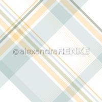 Papier - Bloomy Sweet - Squared stripes diagonal pastel green