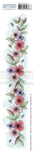 Tampon cling - Journal Chromatique - Frise fleurs