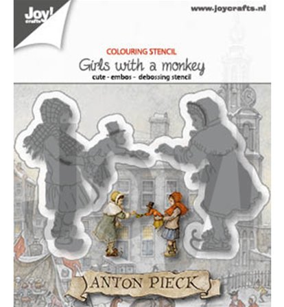 Die - Anton Pieck - Girls with a monkey