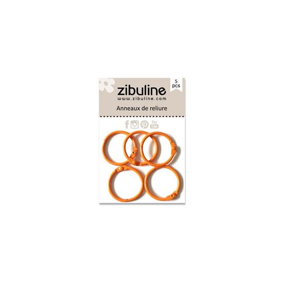 5 anneaux de reliure - Orange - 25 mm intérieur
