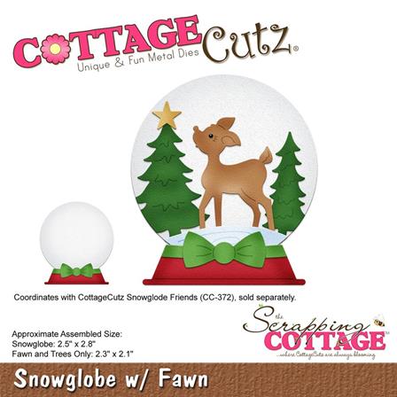 Cottage Cutz - Snowglobe with Fawn