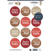 Stickers - Cannelle & chocolat - Joyeux Noël - Rouge Bois