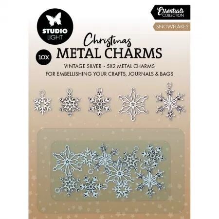 10 breloques - Snowfakes Flocons - Studio Light