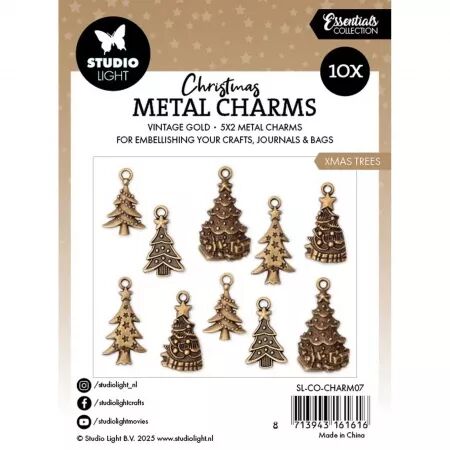 10 breloques - Xmas trees Sapins - Studio Light