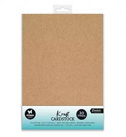 10 cardstock A4 - Lisse - Kraft