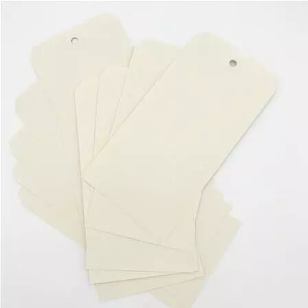 10 Etiquettes Américaines - crème - 14 cm