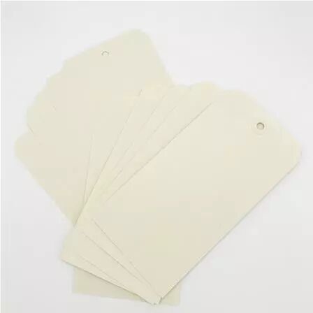10 Etiquettes Am�ricaines - cr�me - 16 cm