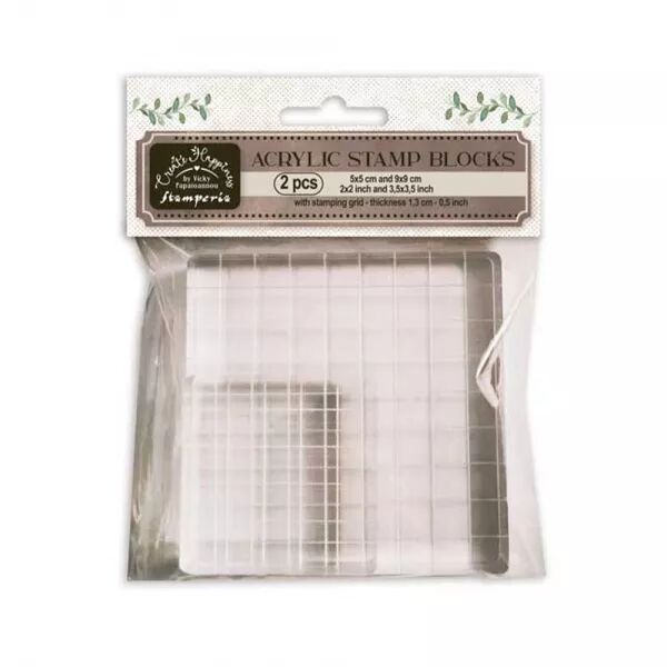 2 acrylic Block - 5 x 5 cm et 9 x 9 cm - Stamperia