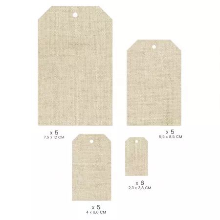 21 &eacute;tiquettes imprim&eacute;es Lin beige MURMURES - Floril&egrave;ges design