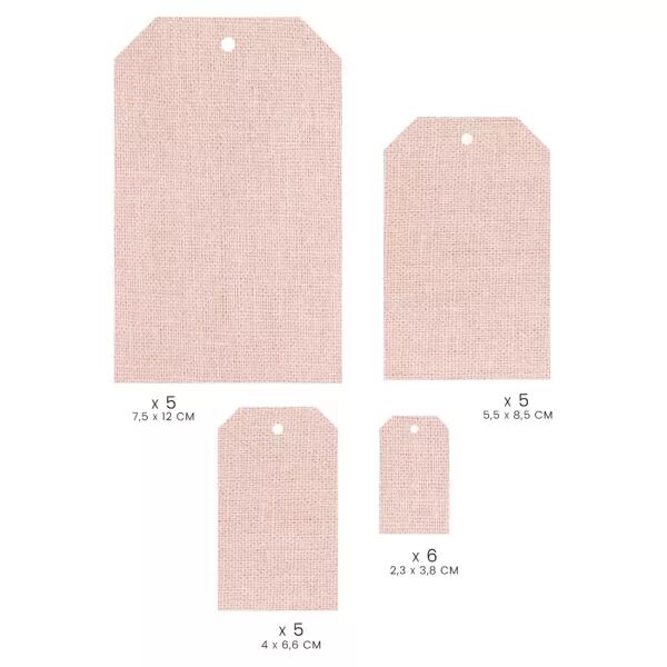 21 �tiquettes imprim�es Lin rose MURMURES - Floril�ges design