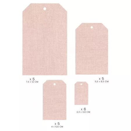 21 &eacute;tiquettes imprim&eacute;es Lin rose MURMURES - Floril&egrave;ges design