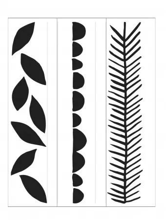 3 classeurs de gaufrage - Frises v&eacute;g&eacute;tales